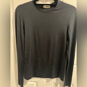 Silk Black Jil Sander Long Sleeve top S-M made in Italy